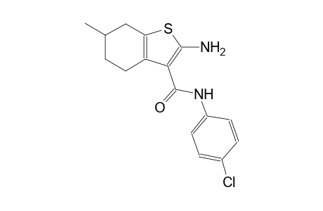 2-amino-N-(4-chlorophenyl)-6-methyl-4,5,6,7-tetrahydro-1-benzothiophene-3-carboxamide