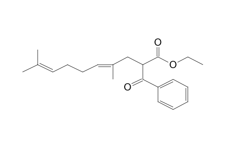 4,8-Decadienoic acid, 2-benzoyl-5,9-dimethyl-, ethyl ester, (E)-