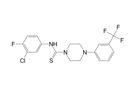 N-(3-chloranyl-4-fluoranyl-phenyl)-4-[3-(trifluoromethyl)phenyl]piperazine-1-carbothioamide