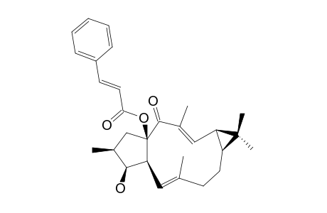 (-)-(5-E,12-E,2-S,3-S,4-S,9-S,11-S,15-R)-15-CINNAMOYLOXYLATHYRA-5,12-DIEN-3-OL-14-ONE