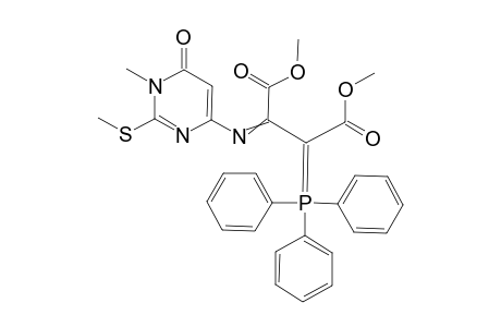 Dimethyl 2-{[3-methyl-2-methylthio-4-oxo-3,4-dihydro-6-pyrimidinyl]imino}-3-(triphenyl-.lambda.5-phosphanylidene) succinate