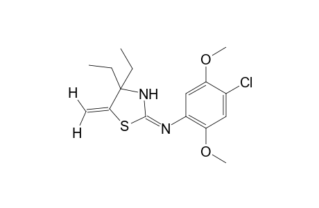 2-[(4-chloro-2,5-dimethoxyphenyl)imino]-4,4-diethyl-5-methylene-thiazolidine