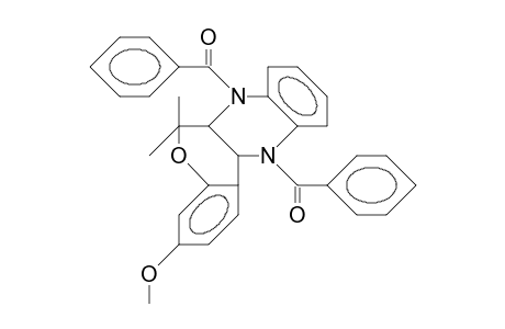 7,12-Dibenzoyl-6a,7,12,12a-tetrahydro-3-methoxy-6,6-dimethyl-6H-[1]-benzopyrano-[3,4-B]-quinoxaline