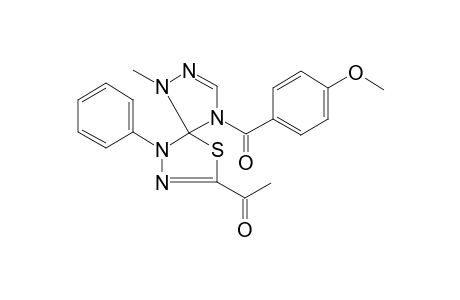 ethanone, 1-[9-(4-methoxybenzoyl)-6-methyl-1-phenyl-4-thia-1,2,6,7,9-pentaazaspiro[4.4]nona-2,7-dien-3-yl]-