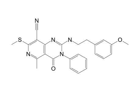 8-Cyano-2-(3-methoxyphenethylamino)-5-methyl-7-(methylthio)-3-phenyl-pyrido[4,3-d]pyrimidin-4(3H)-one