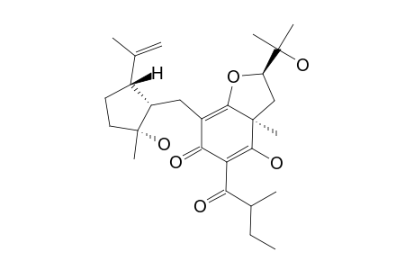 HYPERIELLIPTONE_HA;6-HYDROXY-7-(2-HYDROXY-5-ISOPROPENYL-2-METHYLCYCLOPENTYLMETHYL)-2-(1-HYDROXY-1-METHYLETHYL)-3A-METHYL-5-(2-METHYLBUTYRYL)-3,3A-