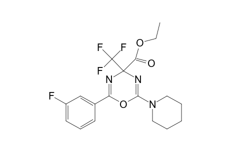 Ethyl 2-(3-fluorophenyl)-6-piperidino-4-(trifluoromethyl)-1,3,5-oxadiazine-4-carboxylate