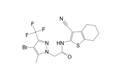 2-[4-bromo-5-methyl-3-(trifluoromethyl)-1H-pyrazol-1-yl]-N-(3-cyano-4,5,6,7-tetrahydro-1-benzothien-2-yl)acetamide