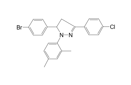 5-(4-bromophenyl)-3-(4-chlorophenyl)-1-(2,4-dimethylphenyl)-4,5-dihydro-1H-pyrazole