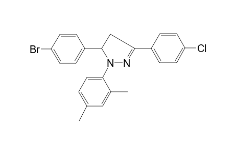 3-(4-Bromophenyl)-5-(4-chlorophenyl)-2-(2,4-dimethylphenyl)-3,4-dihydropyrazole