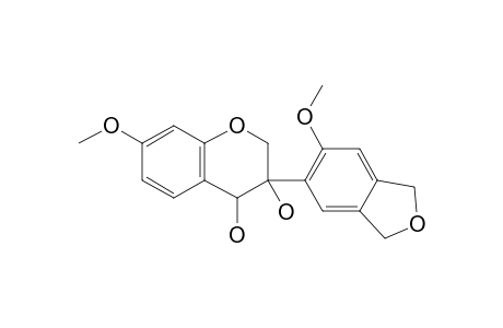 2H-1-Benzopyran-3,4-diol, 3-(1,3-dihydro-6-methoxy-5-isobenzofuranyl)-3,4-dihydro-7-methoxy-