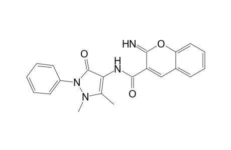 N-(1,5-dimethyl-3-oxo-2-phenyl-2,3-dihydro-1H-pyrazol-4-yl)-2-imino-2H-chromene-3-carboxamide