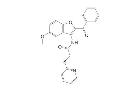 N-(2-benzoyl-5-methoxy-1-benzofuran-3-yl)-2-(2-pyridinylsulfanyl)acetamide