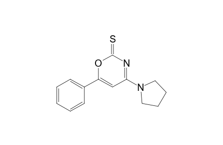 2H-1,3-Oxazine-2-thione, 6-phenyl-4-(1-pyrrolidinyl)-