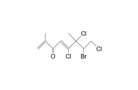 7-BROM-5,6,8-TRICHLOR-2,6-DIMETHYL-OCTA-1,4-DIEN-3-ON