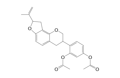 1,3-Benzenediol, 4-[3,4,8,9-tetrahydro-8-(1-methylethenyl)-2H-furo[2,3-H]-1-benzopyran-3-yl]-, diacetate