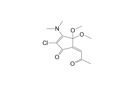 2-CHLORO-3-DIMETHYLAMINO-4,4-DIMETHOXY-5-(Z-ACETONYLIDENE)-2-CYCLOPENTENONE