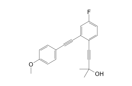 4-(4-fluoro-2-((4-methoxyphenyl)ethynyl)phenyl)-2-methylbut-3-yn-2-ol