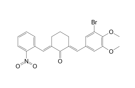 2-(3-Bromo-4,5-dimethoxybenzylidene)-6-(2-nitrobenzylidene)cyclohexanone