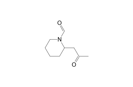 1-Piperidinecarboxaldehyde, 2-(2-oxopropyl)-, (.+-.)-