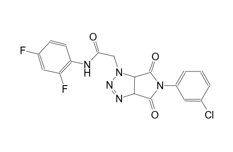 2-(5-(3-chlorophenyl)-4,6-dioxo-4,5,6,6a-tetrahydropyrrolo[3,4-d][1,2,3]triazol-1(3aH)-yl)-N-(2,4-difluorophenyl)acetamide