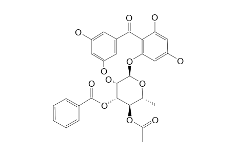 PETIOLIN-H;2',3,4',5,6'-PENTAHYDROXYBENZOPHENONE-(4''-ACETOXY-3''-BENZOYL)-ALPHA-L-RHANOPYRANOSIDE