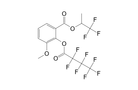 2-Hydroxy-3-methoxybenzoic acid, o-heptafluorobutyryl-, 1,1,1-trifluoro-2-propyl ester