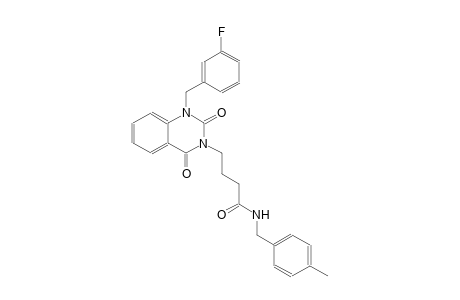 4-(1-(3-fluorobenzyl)-2,4-dioxo-1,4-dihydro-3(2H)-quinazolinyl)-N-(4-methylbenzyl)butanamide