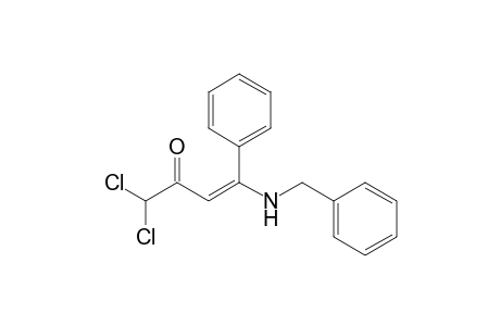 (E)-1,1-bis(chloranyl)-4-phenyl-4-[(phenylmethyl)amino]but-3-en-2-one