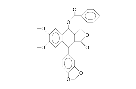 4-Benzoyloxy-3-hydroxymethyl-1-(3',4'-methylenedioxy-phenyl)-6,7-dimethoxy-1,2,3,4-tetrahydro-2-naphthoic acid, G-lactone