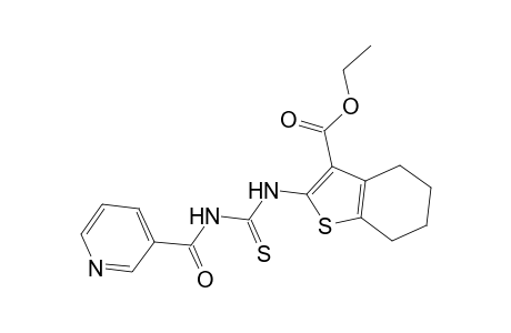 2-(nicotinoylthiocarbamoylamino)-4,5,6,7-tetrahydrobenzothiophene-3-carboxylic acid ethyl ester