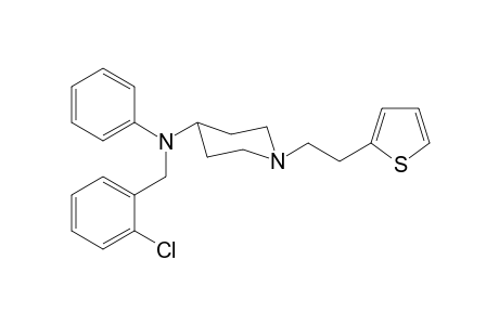 N-(2-Chlorobenzyl)-N-phenyl-1-[2-(thiophen-2-yl)ethyl]piperidin-4-amine