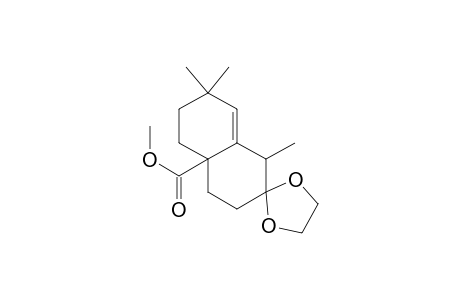 Spiro[1,3-dioxolane-2,2'(4'aH)-naphthalene]-4'a-carboxylic acid, 1',3',4',5',6',7'-hexahydro-1',7',7'-trimethyl-, methyl ester