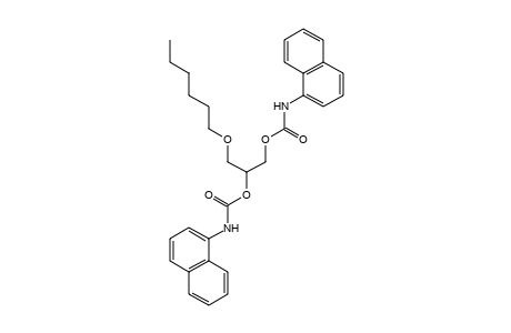 3-(hexyloxy)-1,2-propanediol, bis(1-naphthalenecarbamate)