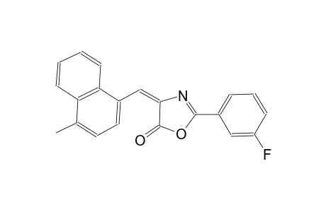 (4E)-2-(3-fluorophenyl)-4-[(4-methyl-1-naphthyl)methylene]-1,3-oxazol-5(4H)-one