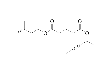 Glutaric acid, hex-4-yn-3-yl 3-methylbut-3-en-1-yl ester