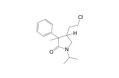 2-PYRROLIDINONE, 4-/2-CHLOROETHYL/-1- ISOPROPYL-3-METHYL-3-PHENYL-,
