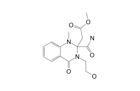 2-AMINOCARBONYL-3-(2-HYDROXYETHYL)-1-METHYL-4-OXO-2-QUINOLINEACETIC-ACID,METHYLESTER