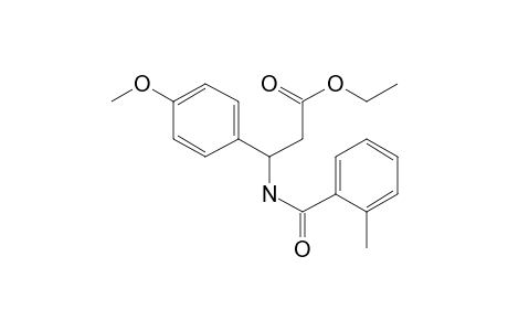 Propionic acid, 3-(4-methoxyphenyl)-3-(2-methylbenzoylamino)-, ethyl ester