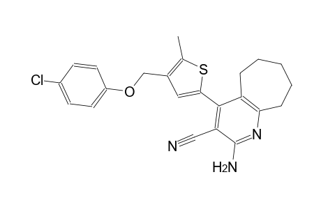 2-amino-4-{4-[(4-chlorophenoxy)methyl]-5-methyl-2-thienyl}-6,7,8,9-tetrahydro-5H-cyclohepta[b]pyridine-3-carbonitrile