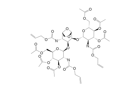 2,3-DI-O-(3,4,6-TRI-O-ACETYL-2-ALLYLOXYCARBONYLAMINO-2-DESOXY-BETA-D-GLUCOPYRANOSYL)-4-O-ALLYLOXYCARBONYL-1,6-ANHYDRO-BETA-D-MANNOPYRANOSE