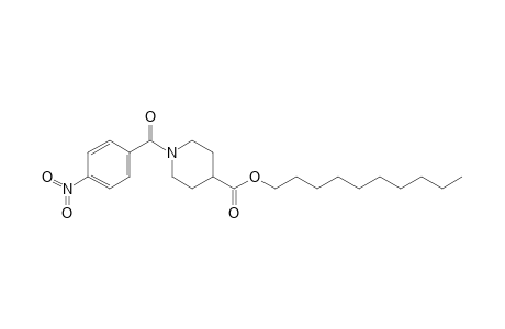 Isonipecotic acid, N-(4-nitrobenzoyl)-, decyl ester