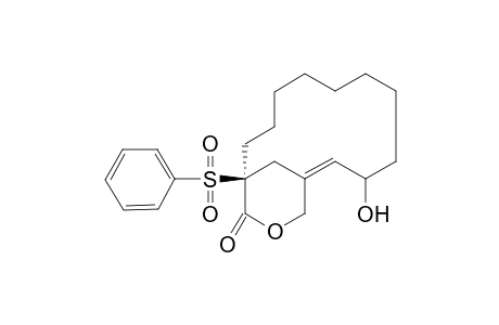 10-hydroxy-1-phenylsulfonyl-1,12-(methanoxycarbonyl)cyclotridec-11-ene-1-carboxylic methyl ester