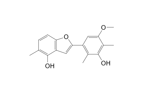 STEMOFURAN-G;2-(3-HYDROXY-5-METHOXY-2,4-DIMETHYLPHENYL)-4-HYDROXY-5-METHYLBENZOFURAN