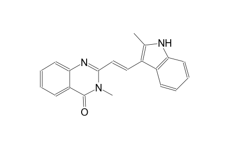 3-methyl-2-[(E)-2-(2-methyl-1H-indol-3-yl)ethenyl]-4(3H)-quinazolinone