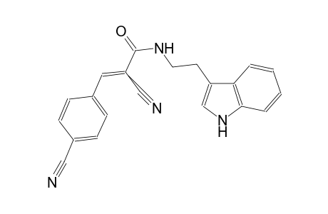 (2E)-2-cyano-3-(4-cyanophenyl)-N-[2-(1H-indol-3-yl)ethyl]-2-propenamide