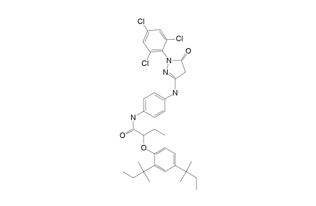 Butanamide, 2-[2,4-bis(1,1-dimethylpropyl)phenoxy]-N-[4-[[4,5-dihydro-5-oxo-1-(2,4,6-trichlorophenyl)-1H-pyrazol-3-yl]amino]phenyl]-