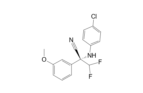 (R)-2-((4-chlorophenyl)amino)-3,3-difluoro-2-(3-methoxyphenyl)propanenitrile