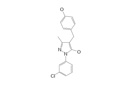 1-(m-chlorophenyl)-4-(p-hydroxybenzyl)-3-methylpyrazol-5-ol