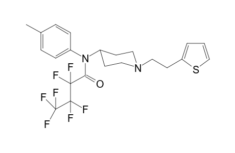 2,2,3,3,4,4,4-Heptafluoro-N-(4-methylphenyl)-N-(1-[2-(thiophen-2-yl)ethyl]piperidin-4-yl)butanamide